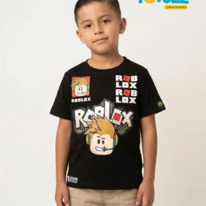 CAMISETA ROBLOX COLOR: NEGRO